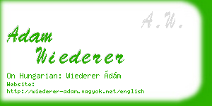 adam wiederer business card